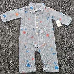 Baby Gap Paint Splatter Print One Piece 3 6M New